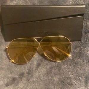 Christian Dior Brown Aviator Ladies Sunglasses